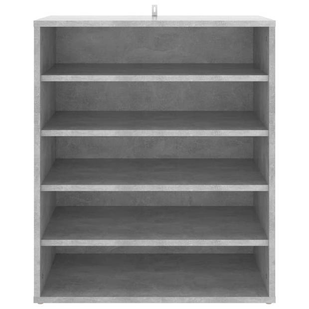 The Living Store Schoenenkast - Betongrijs - 60 x 35 x 70 cm - Duurzaam en stevig