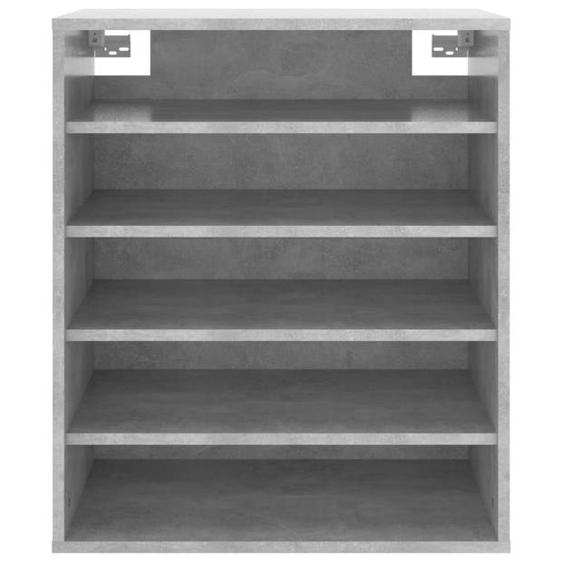 The Living Store Schoenenkast - Betongrijs - 60 x 35 x 70 cm - Duurzaam en stevig