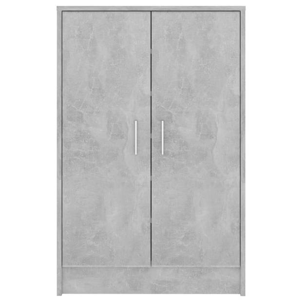 The Living Store Schoenenkast Basic - Betongrijs - 60 x 35 x 92 cm