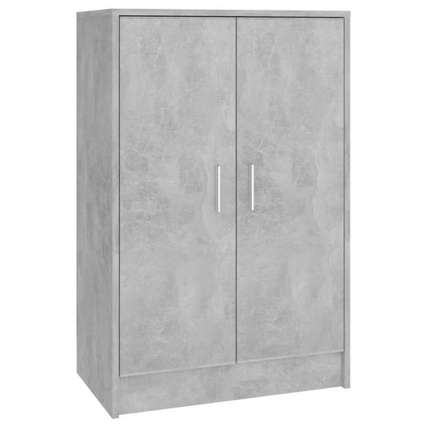 The Living Store Schoenenkast Basic - Betongrijs - 60 x 35 x 92 cm