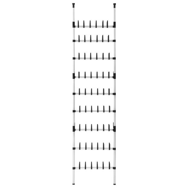 vidaXL Schoenenrek met stangen telescopisch aluminium