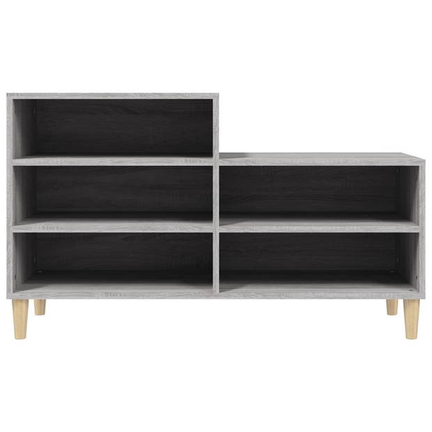 The Living Store Schoenenkast - Grijs Sonoma Eiken - 102 x 36 x 60 cm - Duurzaam materiaal