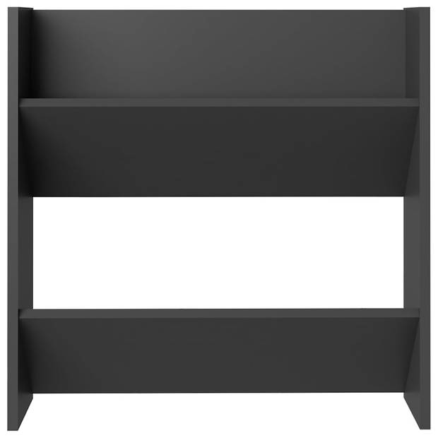 The Living Store Schoenenkast Modern - Wandmontage - 60x18x60cm - Grijs