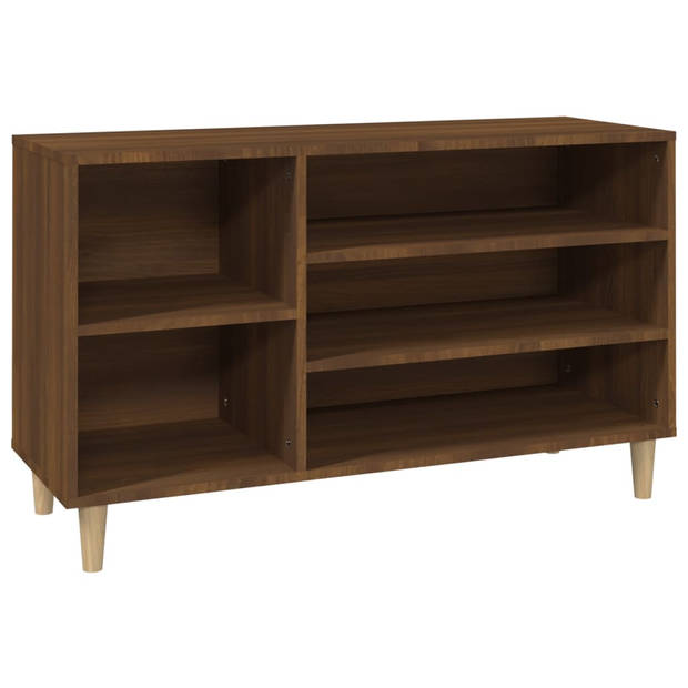 The Living Store Schoenenkast - Bruineiken - 102 x 36 x 60 cm - Stevig materiaal