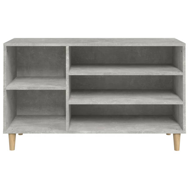 The Living Store Schoenenkast - Betongrijs - 102 x 36 x 60 cm - Stabiel - Ruimtebesparend