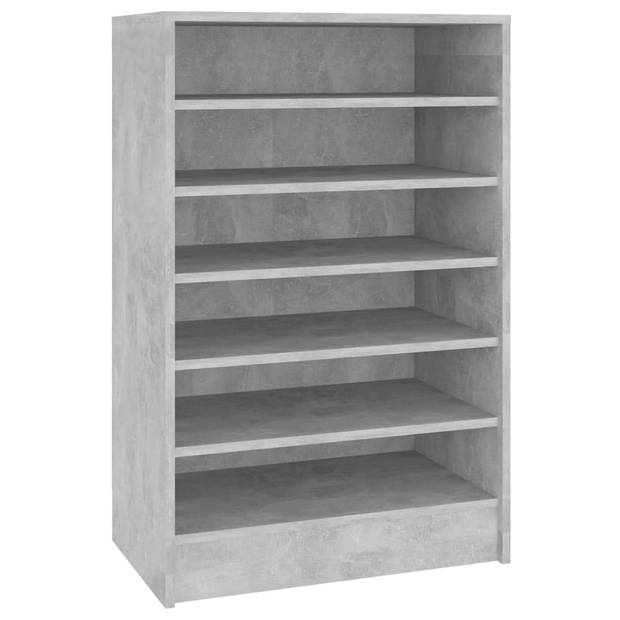 The Living Store Schoenenkast - Betongrijs - 60 x 35 x 92 cm - Hoogwaardig materiaal