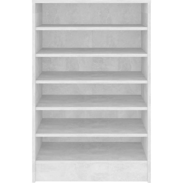 The Living Store Schoenenkast - Betongrijs - 60 x 35 x 92 cm - Hoogwaardig materiaal