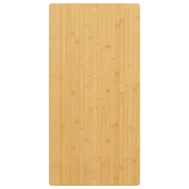 The Living Store Bamboe Tafelblad - 50x100x4 cm - Duurzaam - Veelzijdig - Afgeronde Randen - Eenvoudig Schoon te Maken