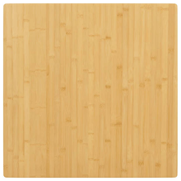 The Living Store Bamboe Tafelblad - 90 x 90 x 2.5 cm - Duurzaam materiaal