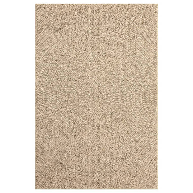 The Living Store Buitentapijt - PP-materiaal - Jute-look - 120 x 170 cm - Uv-bestendig - Rond