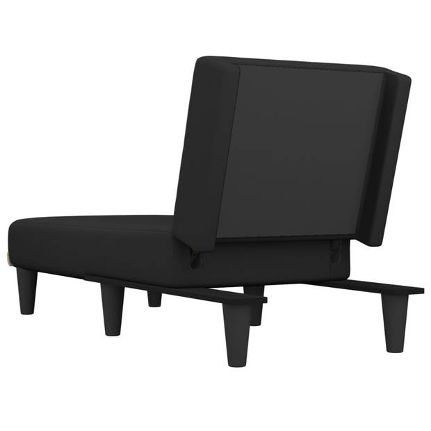 The Living Store Verstelbare Chaise Longue - Multifunctioneel - 55x140x70 cm - Zwart