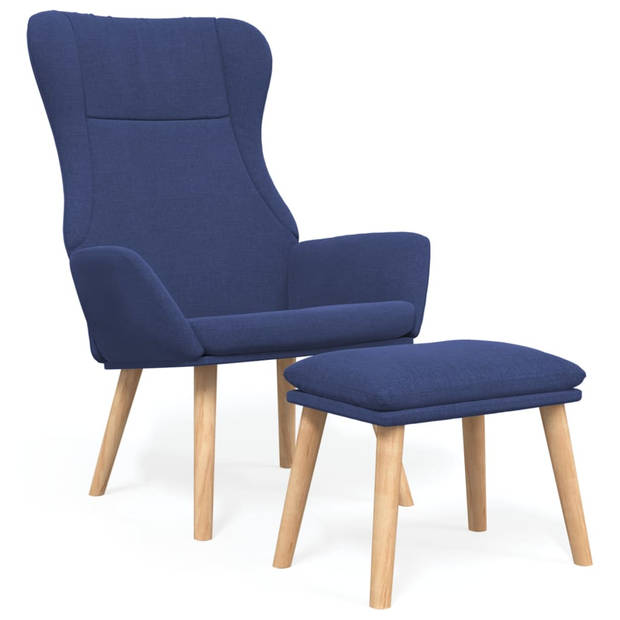 The Living Store Relaxstoel - Stoelen - 70x77x94 cm - Blauw