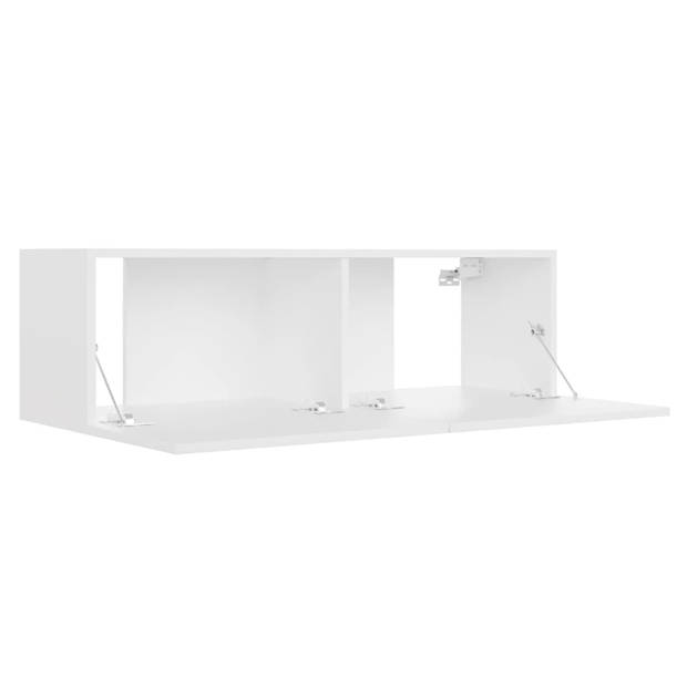 The Living Store Tv-meubel - Trendy - Televisiekast - Afmetingen- 100 x 30 x 30 cm - Kleur- Wit