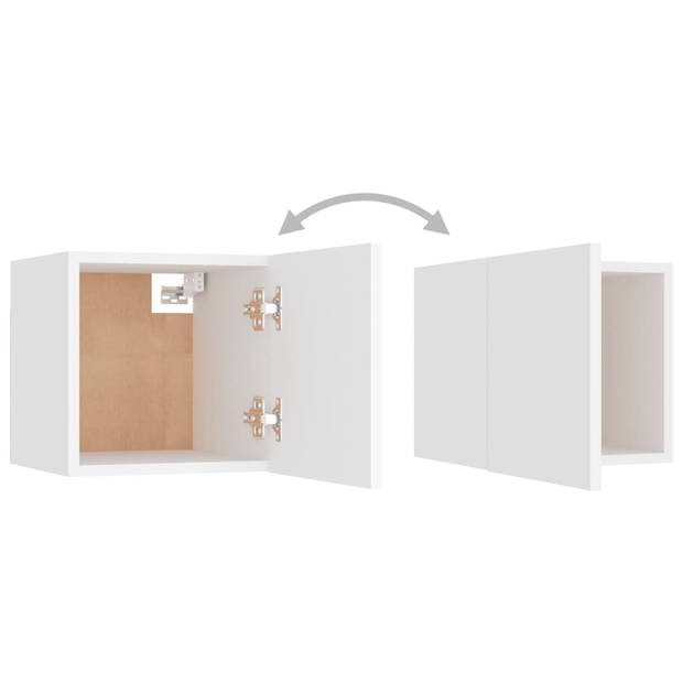 The Living Store Tv-meubel - Trendy - Televisiekast - Afmetingen- 100 x 30 x 30 cm - Kleur- Wit