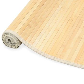 The Living Store Bamboe Tapijt - Naturel - 100 x 160 cm - Anti-slip - Reiniging met vochtige doek