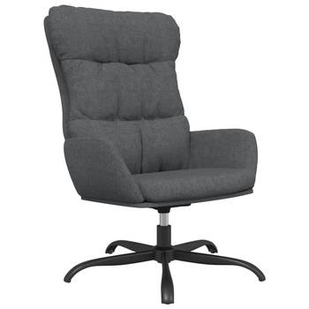 The Living Store Relaxstoel stof donkergrijs - Fauteuil