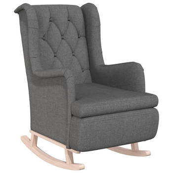 The Living Store Armstoel - naam - Fauteuil - 65x91x100 cm - Lichtgrijs