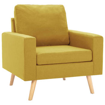 The Living Store Fauteuil - XYZ - Zitmeubel - 77 x 71 x 80 cm - Geel