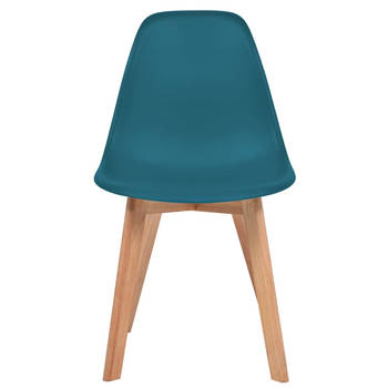 The Living Store Eetkamerstoelen - Eetkamerstoelen - 46.5 x 47.5 x 83 cm - Turquoise