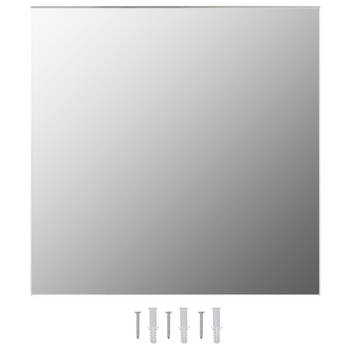 The Living Store Wandspiegel - Glas - 60 x 60 cm - Helder - Inclusief accessoires