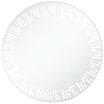 The Living Store LED-spiegel - IP44 - 60 cm diameter - zilver - 6 W