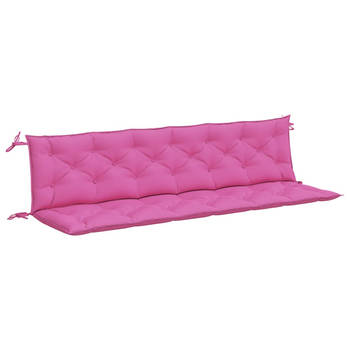 The Living Store Tuinbankkussens - roze - 200x50x7 cm - polyester