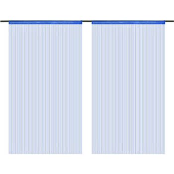 Blokker The Living Store Vliegengordijn - Polyester - 100 x 250 cm - Blauw aanbieding