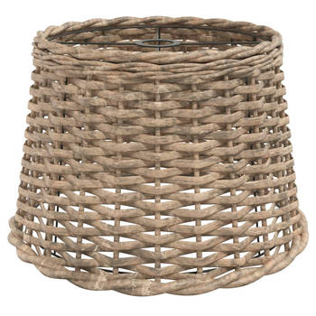 The Living Store Wicker Lampenkap - Ø40 x 26 cm - Bruin