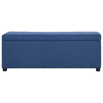 The Living Store Opbergbank Blauw 116x38x43cm - Polyester bekleding