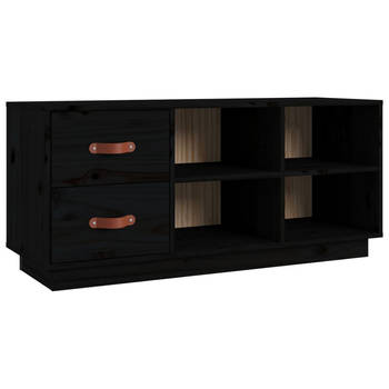 The Living Store Schoenenkast - Hout - 100 x 34 x 45 cm - Massief grenenhout