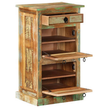 The Living Store Schoenenkast Antieke Stijl - Hout - 50 x 38 x 85 cm - 4 schappen - Meerkleurig