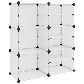 The Living Store Schoenenrek - Polypropeen panelen - Stalen frames - 84 x 31.5 x 93 cm (L x B x H)