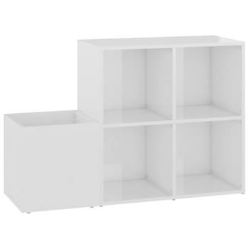 The Living Store Schoenenrek - Opbergkast - 105 x 35.5 x 70 cm - Hoogglans wit