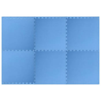 The Living Store Puzzelsportmat - Blauw EVA-schuim - 60 x 60 x 1 cm - 2.16 ?