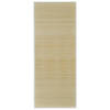 The Living Store Bamboe Mat 120 x 180 cm - PVC Anti-slip - Neutrale kleur - Polyester