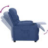 The Living Store Fauteuil verstelbaar stof blauw - Fauteuil