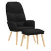 The Living Store Relaxstoel s Stoel - 70 x 77 x 98 cm - Zwart (100% polyester)