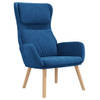 The Living Store Fauteuil Velvet - Blauw 70x77x98 cm - Optimaal zitcomfort