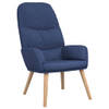 The Living Store Fauteuil Relax - Blauw - 70 x 77 x 98 cm - Dik Gevoerd - Metaal