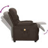 The Living Store Massagefauteuil - Verstelbaar - 6-punts trillingsmassage - 75 x 93 x 104.5 cm - Donkerbruin