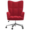 The Living Store Relaxstoel Ergonomic - Bureaustoel - Wijnrood - 61.5 x 69 x (94.5 - 102) cm - Verstelbaar