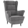 The Living Store Fauteuil Velvet - Lichtgrijs - 81x90x96.5 cm - Stabiel Multiplex Frame