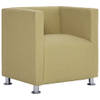 The Living Store Kubus Fauteuil - Groen Polyester - 69x54x71 cm - Ergonomisch Design