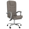 The Living Store Verstelbare Bureaustoel - Taupe - 63 x 56 x (112.5 - 122) cm - Massagefunctie