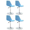 The Living Store Eetkamerstoelen Polypropyleen - 46x56 cm - Blauw