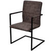 The Living Store Eetkamerstoelen - Bruin - 53 x 61 x 88.2 cm - PU-leer