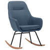 The Living Store Schommelstoel Modern - Stoelen - 61 x 80.5 x 89 cm - Blauw