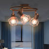 The Living Store Plafondlamp Minerva - Verstelbare Spotlights - Retro Look - LED Verlichting - Zwart/Koper