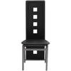 The Living Store Eetkamerstoelen - Stoelen - 43 x 55.5 x 108 cm - Zwart - Stalen frame