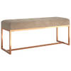 The Living Store Bank Multifunctioneel - 110x36x45 cm - Beige Fluweel